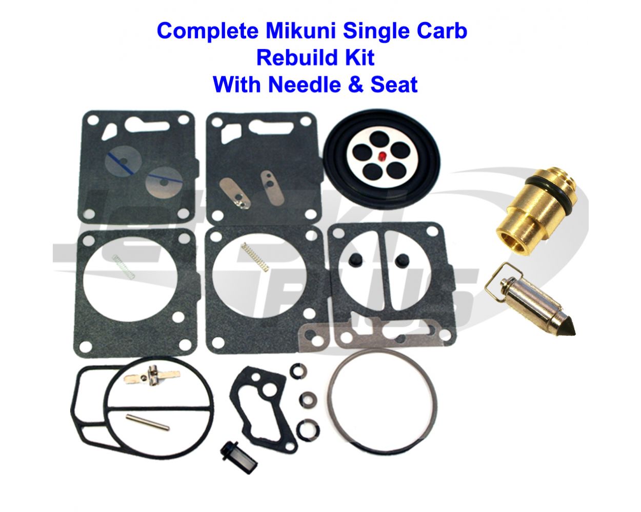 # SeaDoo Single Carb Mikuni Carburetor Rebuild Kit & Needle/Seat GTI LE GTS SPI